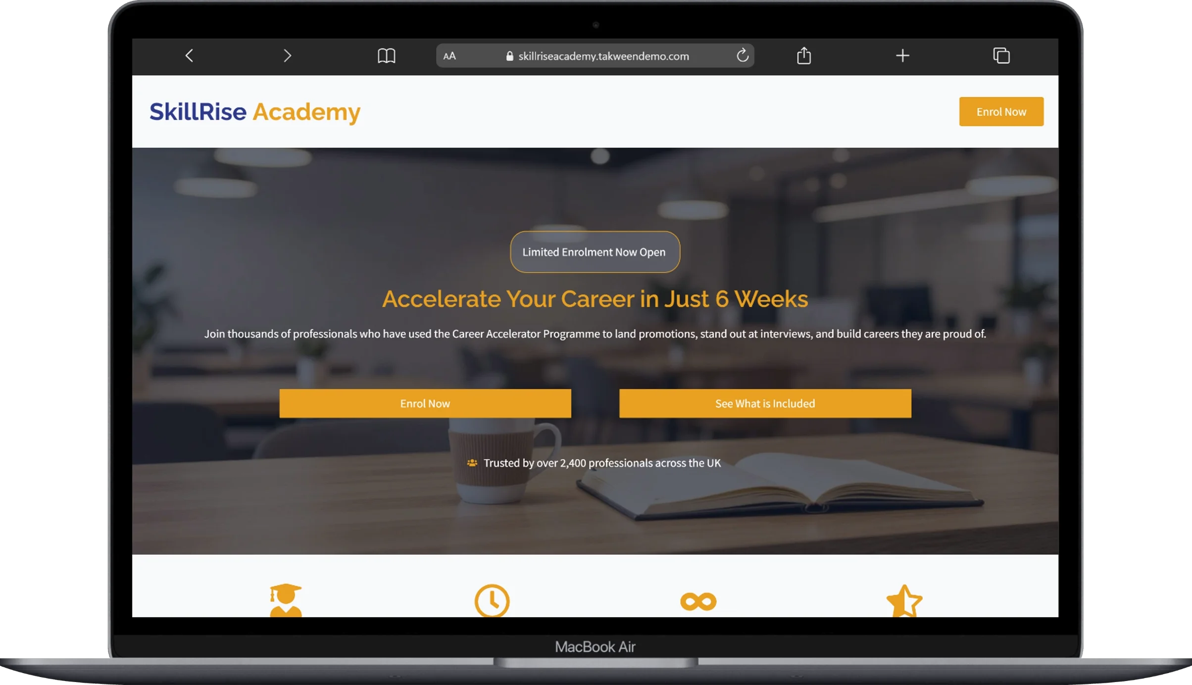 SkillRise Academy online learning LMS screenshot